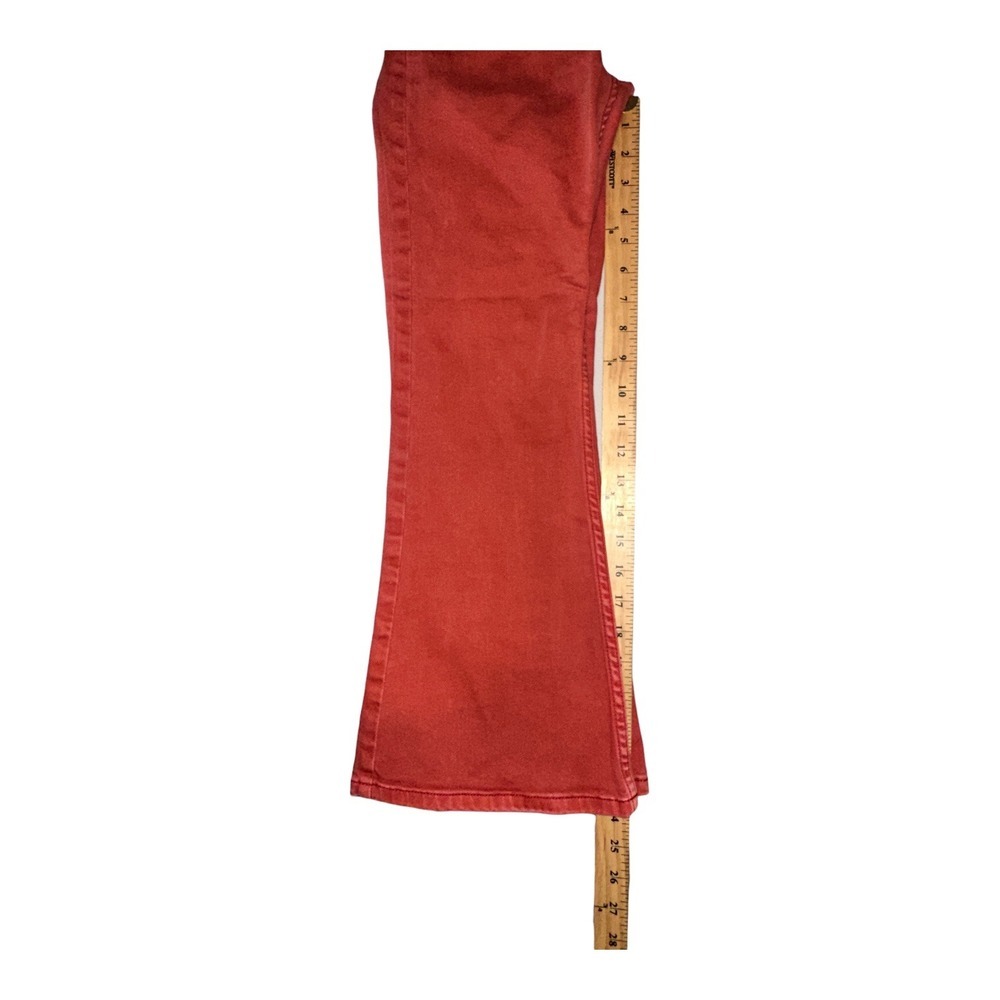 Free People Red/Orange Cropped Flare Jeans, Womens Size 25 - Picture 7 of 8